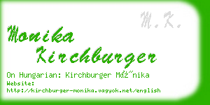 monika kirchburger business card